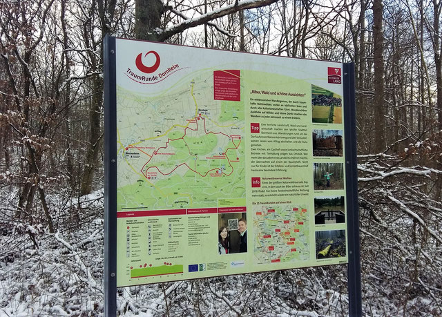 Naturwaldreservat Wolfsee - Tafel am Eingang im Wald