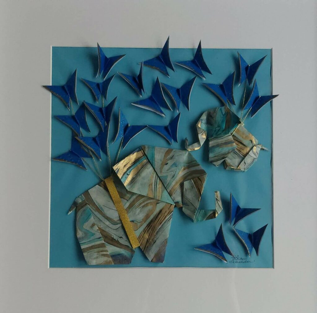 Origami von Erika Schulder - Aqua-Kunstausstellung im Umwelthaus Würzburg
