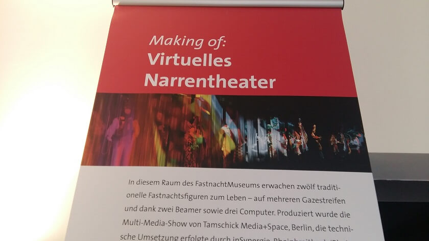 Deutsches Fastnachtmuseum in Kitzingen - Virtuelles Narrentheater Tafel