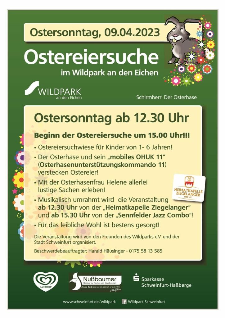 Ostereiersuche im Wildpark Schweinfurt