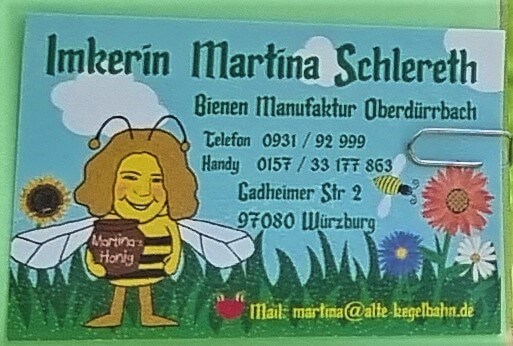 Imkerin Martina Schlereth - Visitenkarte