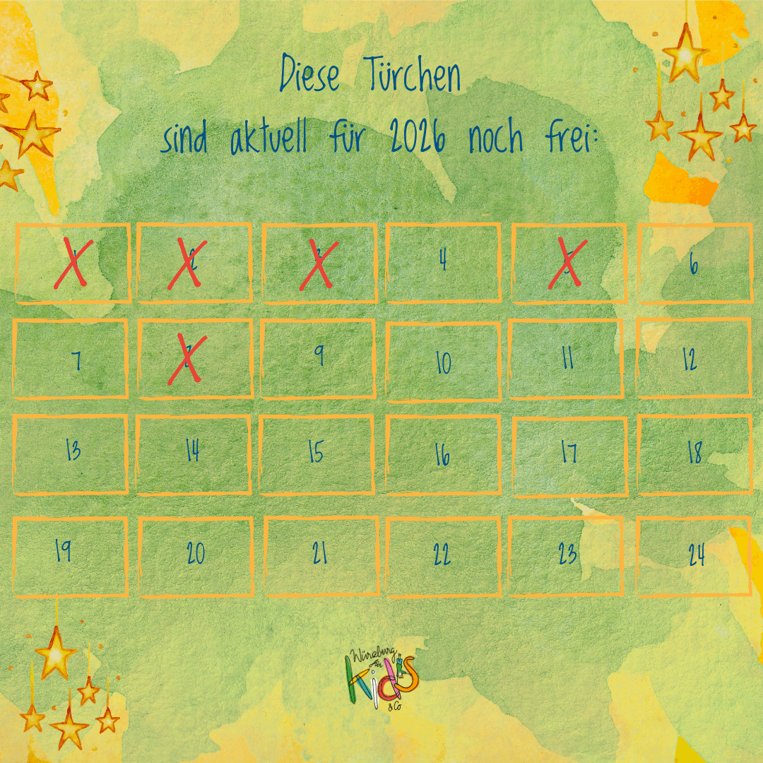 Aktuell gebuchte Tage vom Adventskalender 2026(3)(2) Online Adventskalender 2023 von Würzburg für Kids