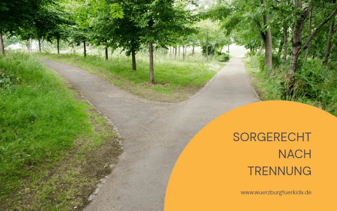 Weggabelung im Park, Beitragsbild zu Sorgerecht nach Trennung